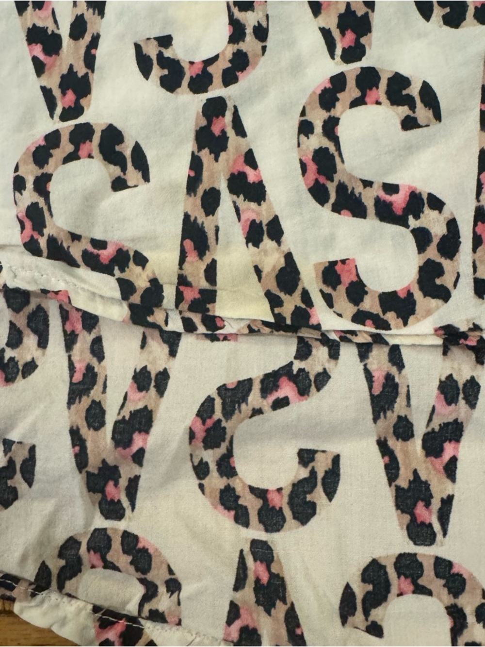 Victoria Secret Button Down Pajama Top - Leopard and Pink - Picture 5 of 5